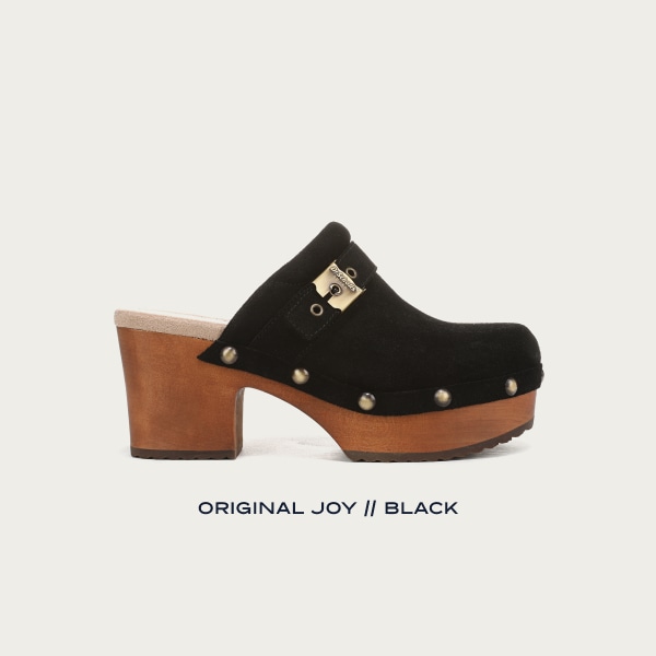 original joy heeled mule in black