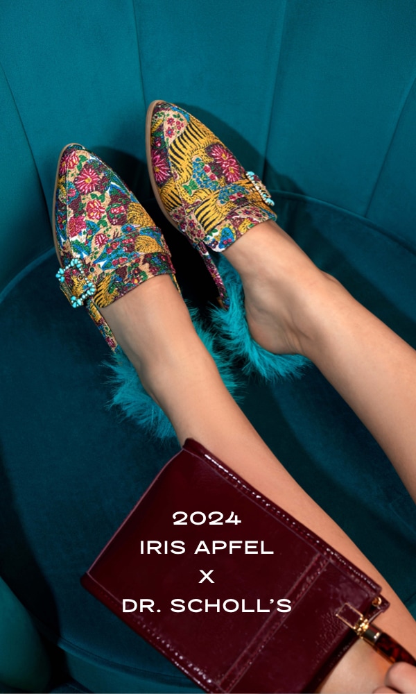 2024. iris apfel and dr. scholl's