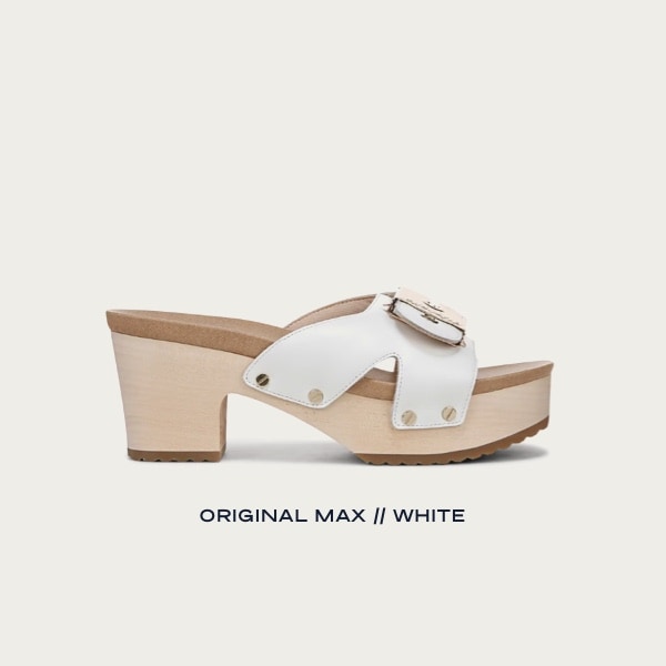 original max heeled sandal in white