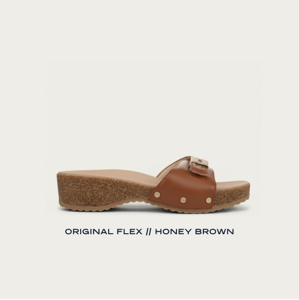 original flex sandal in honey brown