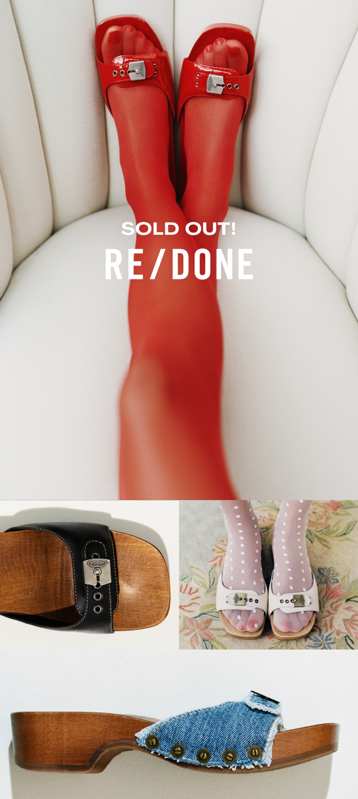 sold out! REDONE & Dr. Scholl's Shoes collaboration