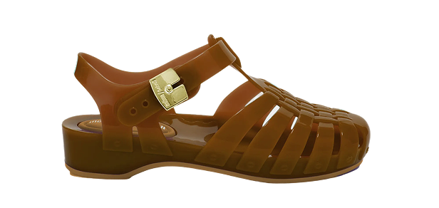 melissa x dr. scholl's Possession brown jelly fisherman sandal