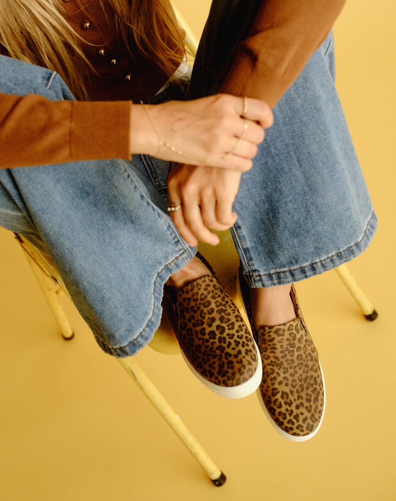 madison cloud slip on sneaker in leopard