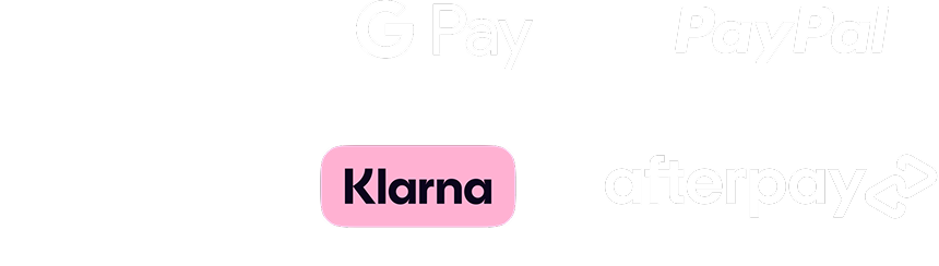 apple pay, google pay, paypal, venmo, klarna, afterpay