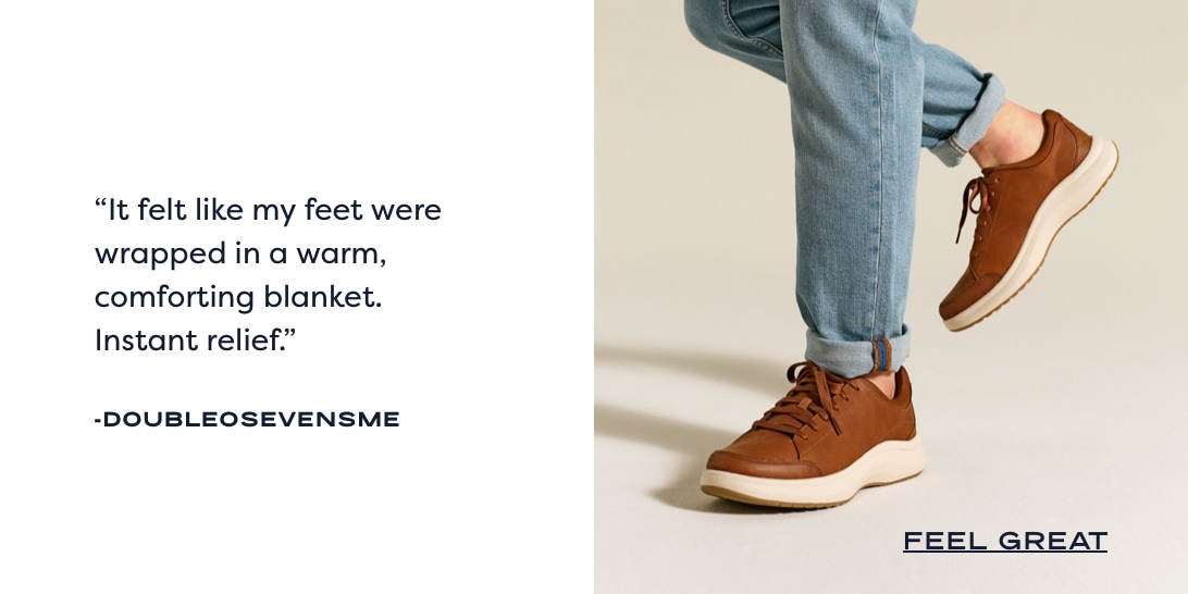 “OK-these are the real deal.  So comfortable, even when walking miles! Will be worn many times!”