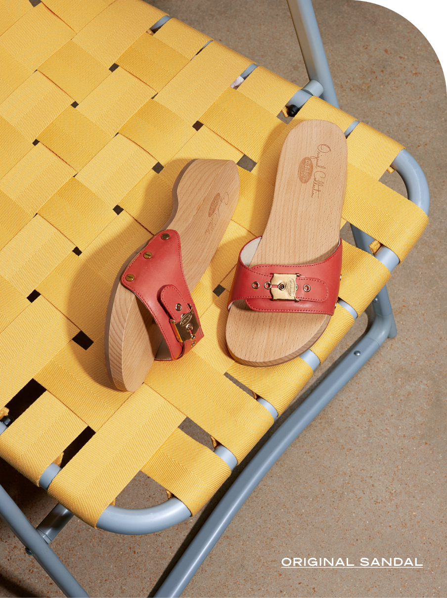 original sandal in red leather