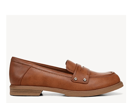 casual shoes featuring the hello loafer in honey faux leather