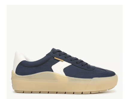 sneakers featuring the time off win in Letterman Navy Microsuede