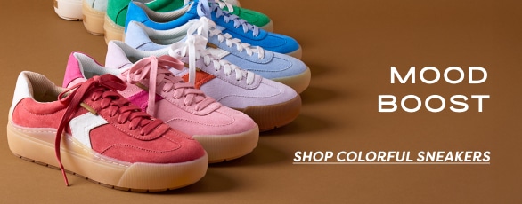 mood boost. shop colorful sneakers
