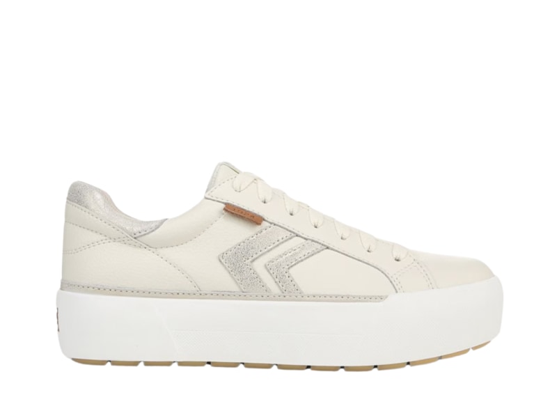 young and free lace up sneaker in off white