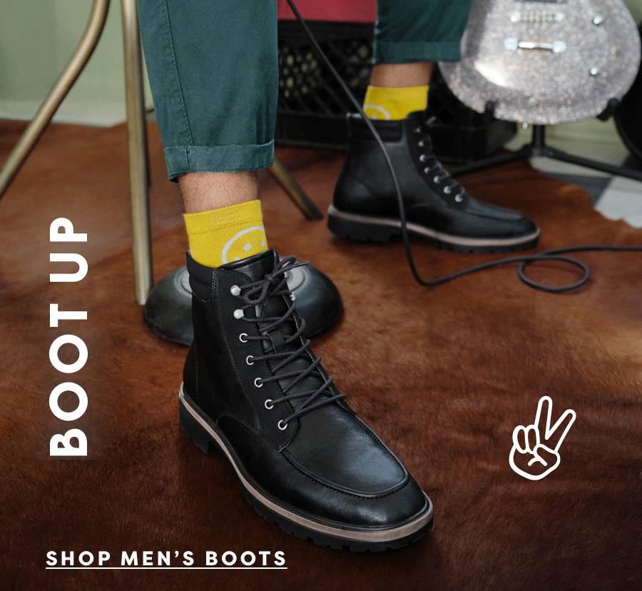 Shop Men's Boots featuring a black lace up boot