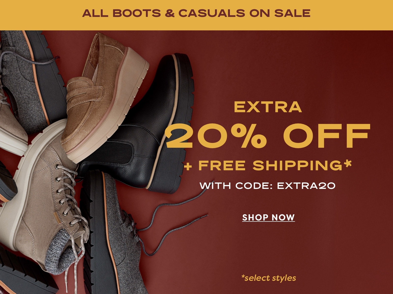 Boots shop sale outlet