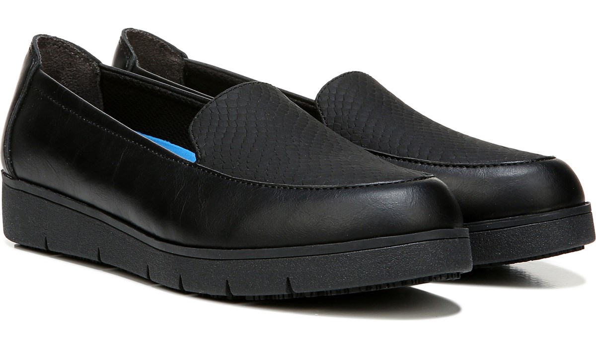 slip resistant black womens shoes