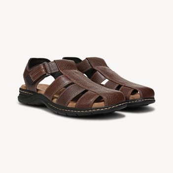 New with tags! Dr Scholls Gavan Mens 10 Brown leather velcro Summer sandals Dr. Scholl main image 3