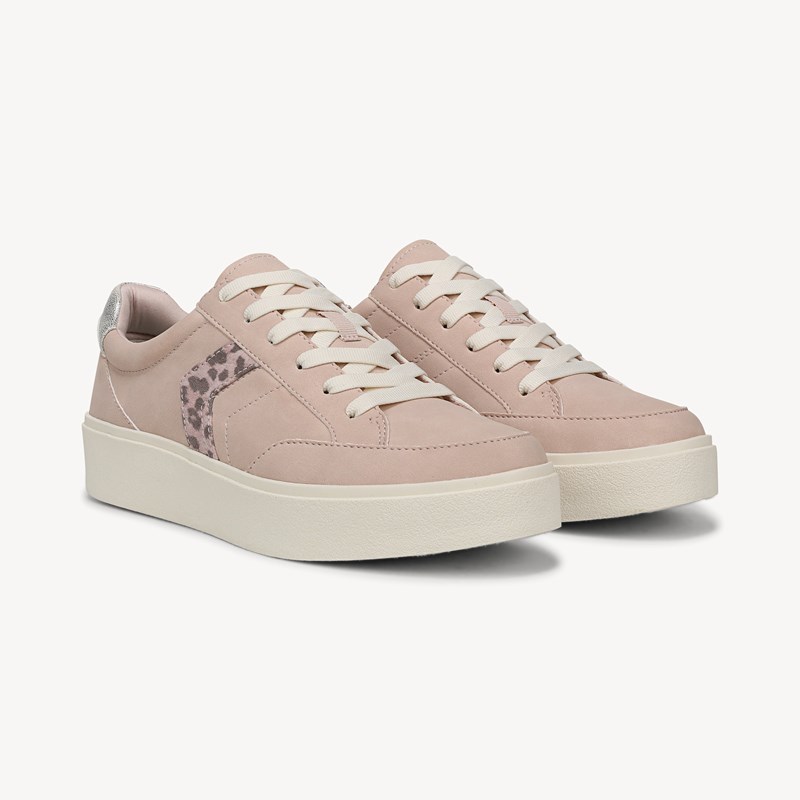 Dr. Scholl's Women's Madison Lace Sneaker Shoes Rose Dust Faux Leather DRSCH 9.0 M