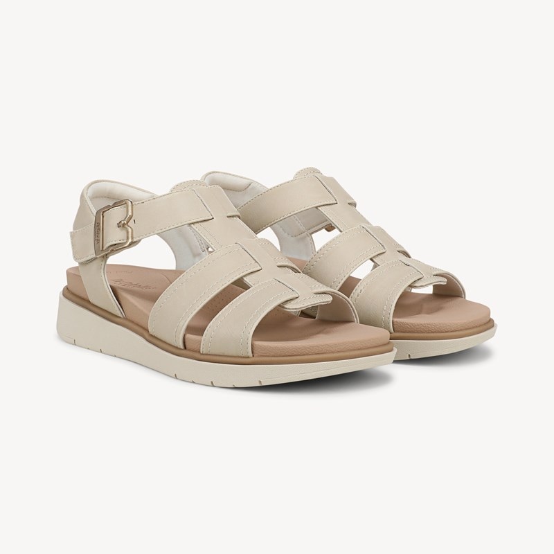 Dr. Scholl's Women's Penny Fisherman Sandal White Faux Leather DRSCH 6.0 M