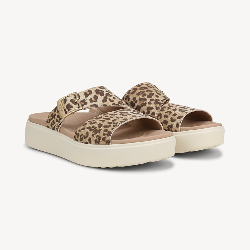 Dr. Scholl's Women's Madison Cloud Slide Sandal Leopard Faux Leather DRSCH 9.0 M