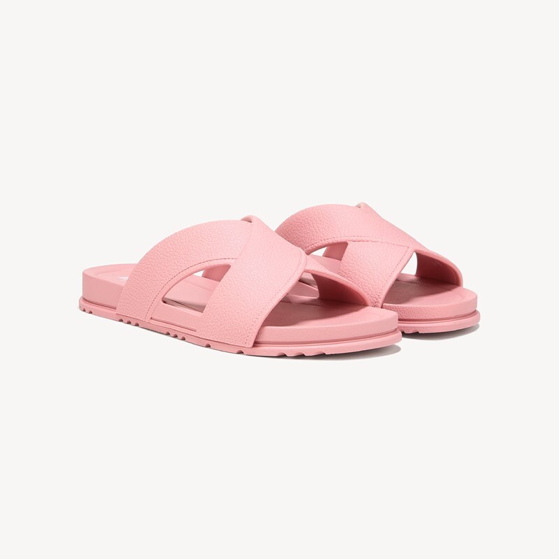 Dr. Scholl's Women's Sun Dreamer Slide Sandal Paradise Pink Faux Leather DRSCH 9.0 M