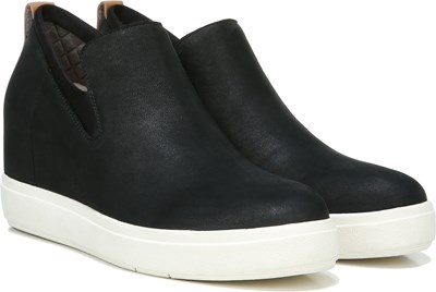 comfort zipper wedge sneakers
