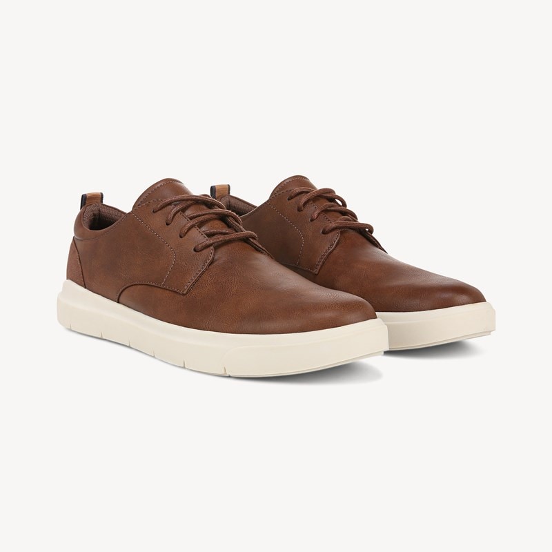 Dr. Scholl's Men's Madison Oxford Shoes Dark Tan Faux Leather DRSCH 11.5 M