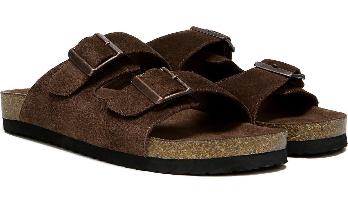 suede footbed sandals
