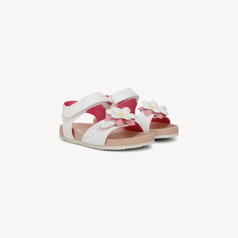 Dr. Scholl's Kids' Islander Sandal Toddler/Little Kid Sandals White Faux Leather Drsch 11.0 M