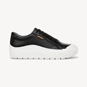 Black/White Faux Leather