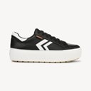 Black/White Leather