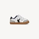 White Grey Faux Leather