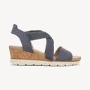 Oxide Blue Faux Leather