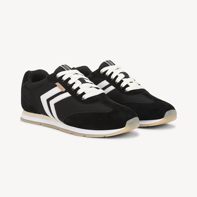 Dr. Scholl's Orig Collection Women's Comeback Sneaker Shoes Black Suede DRORG Leather 9.5 M