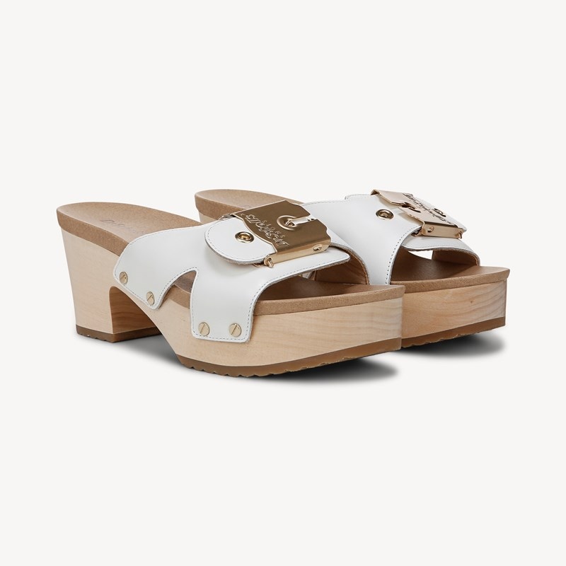 Dr. Scholl's Orig Collection Women's Original Max Too Platform Sandal White Leather DRORG 9.0 M