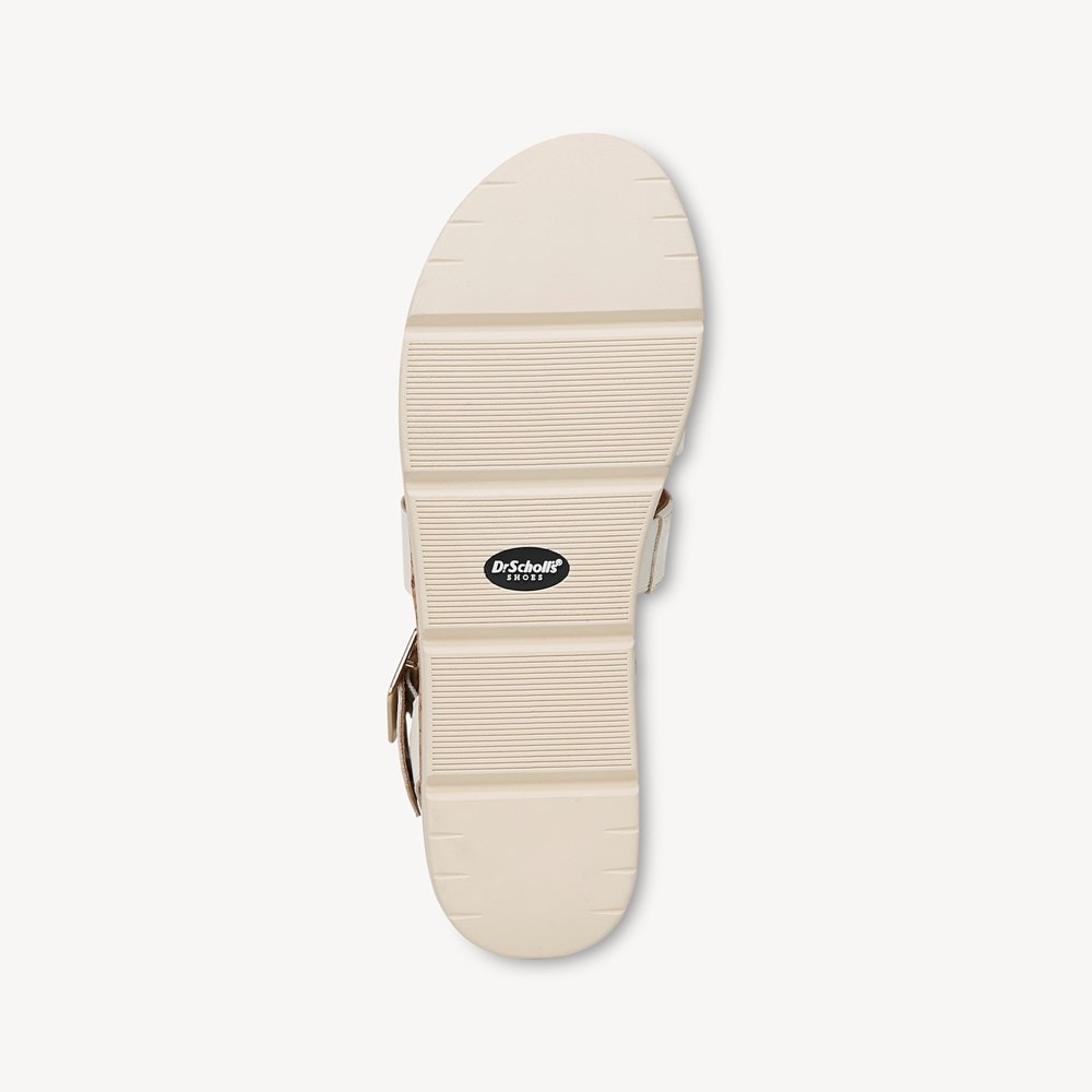 SCHOLL ● One Strap Comfort Chunky Sandals - White Dr. Scholl's Women's Once Twice Platform Sandal | Women's
