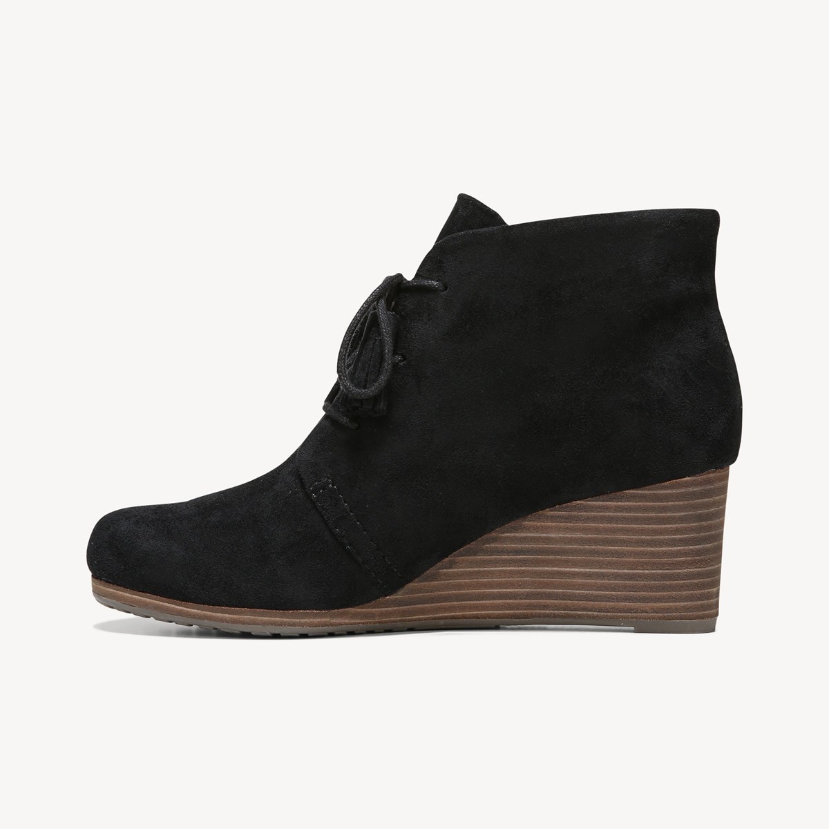 dr scholl's dakota wedge booties black