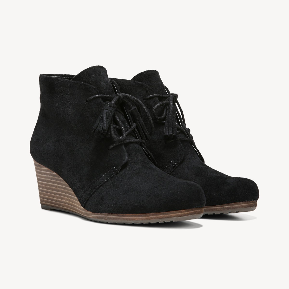 dr scholls black wedge booties