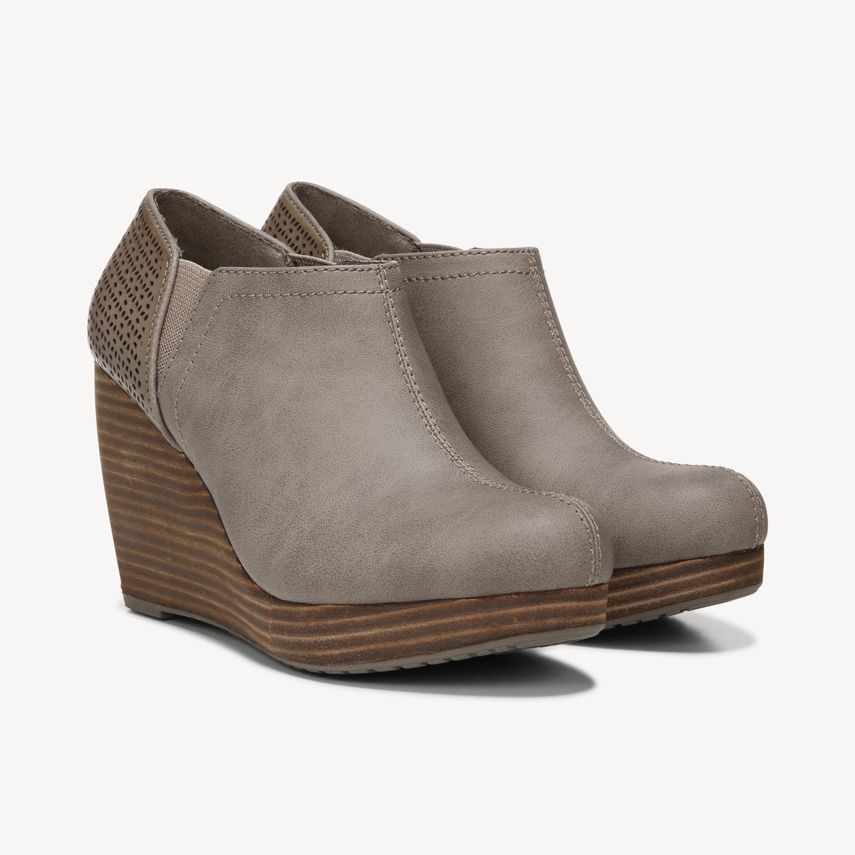 dr scholls black wedge booties