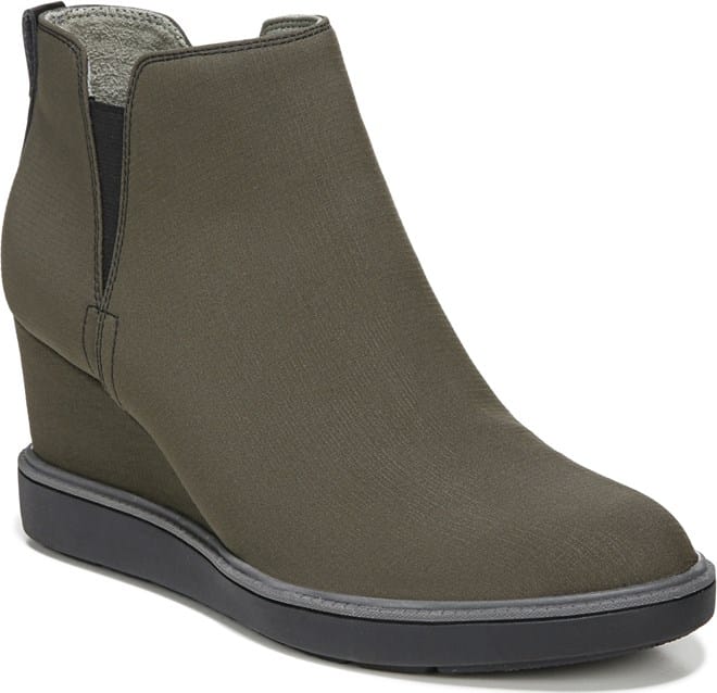 Dr. Scholl's Women's Johnnie Wedge Booties - Olive - Size 6.5