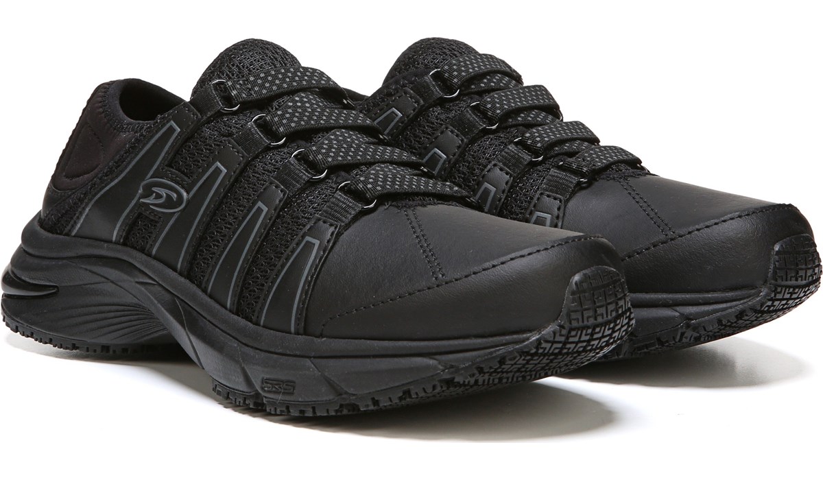 black slip resistant sneakers