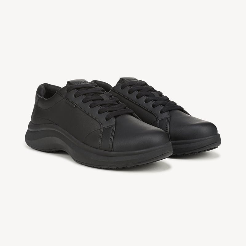 Dr. Scholl's Beyond Comfort Women's All Good Plantar FascIItis Slip Resistant Sneaker Shoes Black Leather DRSBC 6.0 M