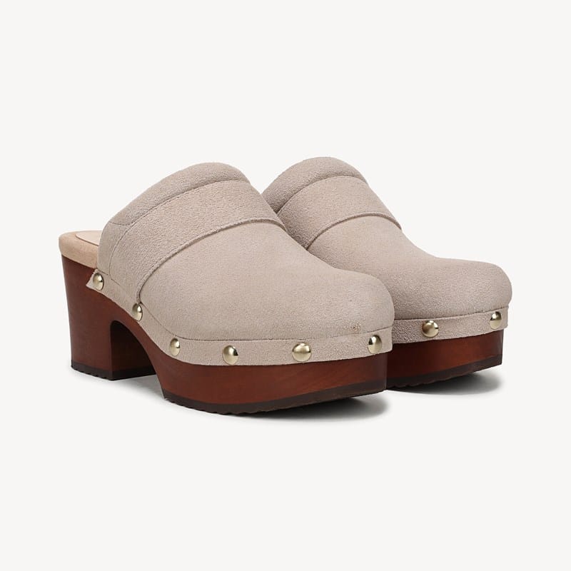 Dr. Scholl's Orig Collection Women's Original Feels Platform Clog Shoes Chalk Beige Leather DRORG 11.0 M