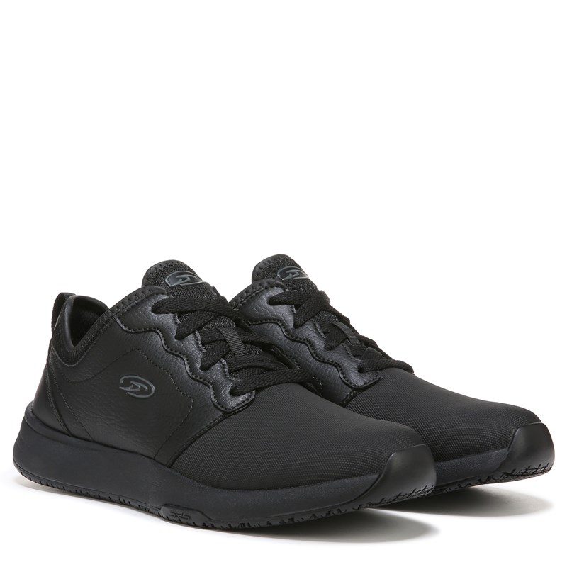 Dr. Scholl's Work Women's Drive Slip Resistant Sneaker Shoes Black Faux Leather DRTX 7.5 W