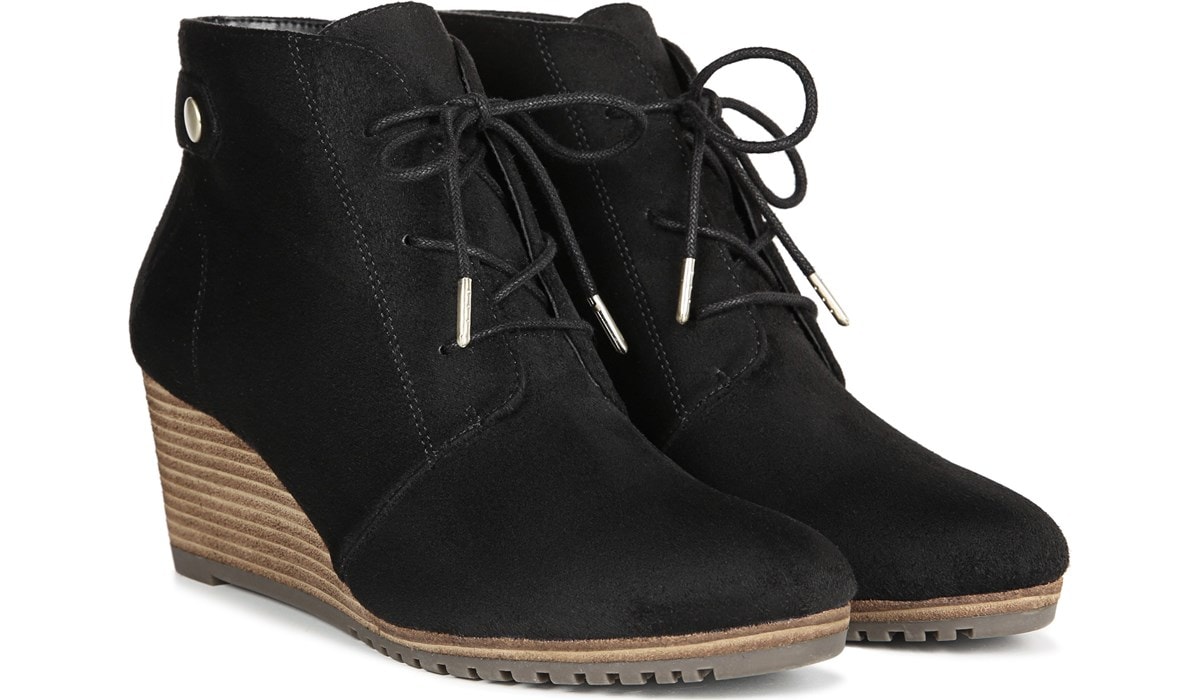 Conquer Wedge Boot in Black Micro 