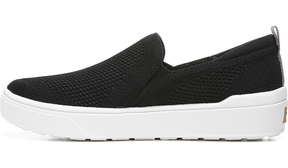 black knit slip on sneakers