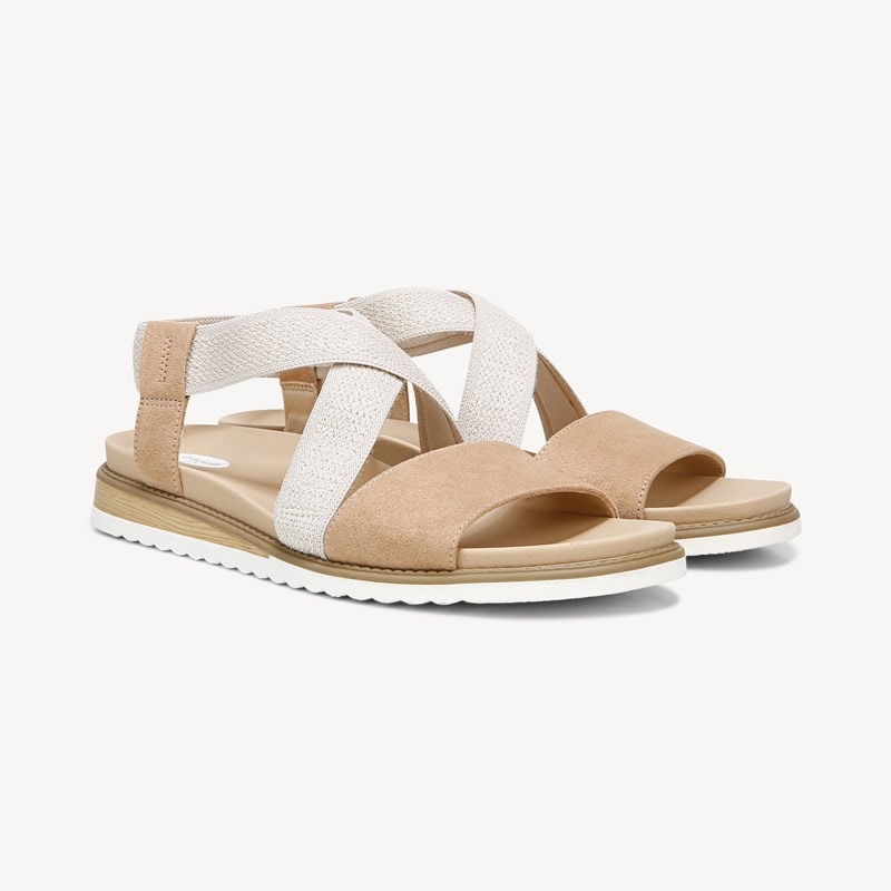 Dr. Scholl's Women's Islander Sandal Tawny Birch Microfiber DRSCH Leather 9.0 M