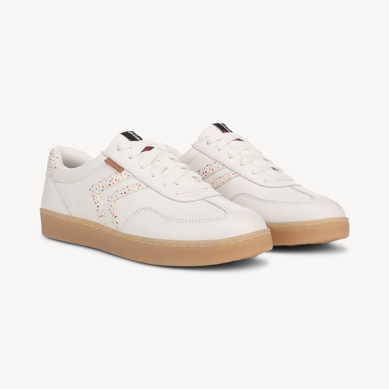 Dr. Scholl's Orig Collection Women's X Milk Bar Rebel Sport Sneaker Shoes Birthday Cake Leather DRORG 6.0 M