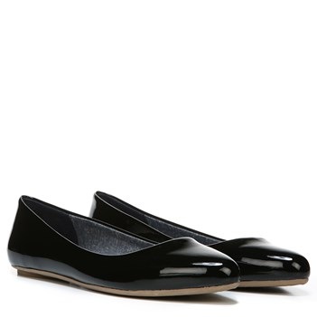 dr scholl's black patent leather flats