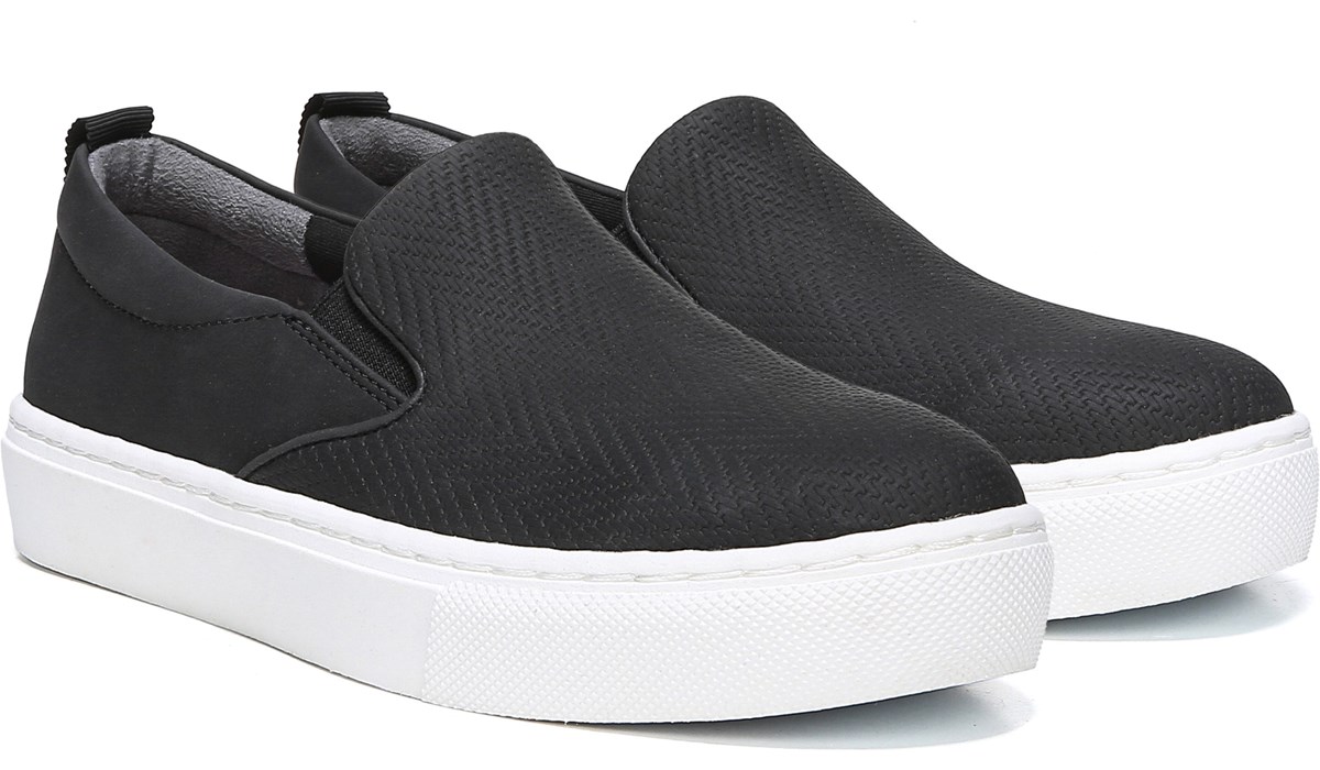 all black slip on sneaker