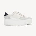 Warm White/Navy Leather