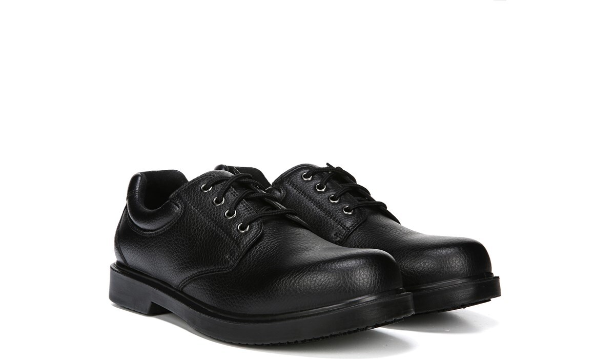 black leather comfy work shoes