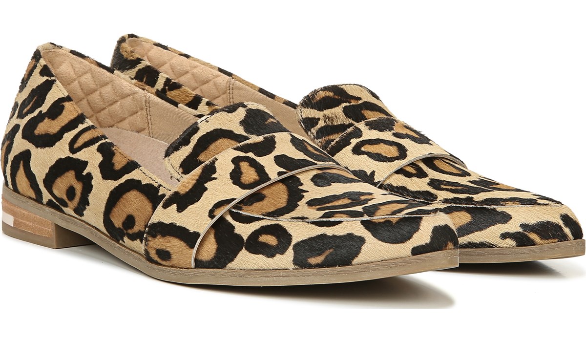 dr scholl's leopard loafer